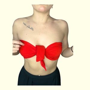 Red wrap tie top Size XS, S